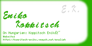 eniko koppitsch business card